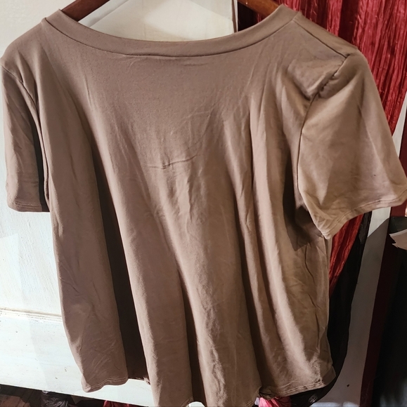 NWT P & Rose Jewel Tone Chocolate Brown Fall Casual Chic Tunic Top Size Small - Picture 3 of 4